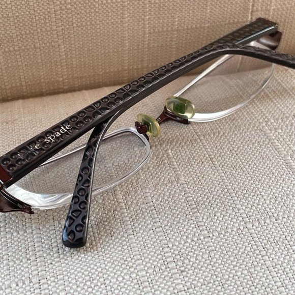 Kate Spade New York Women Eyeglasses Brown Tone Glasses Half Rim Mazie Frame